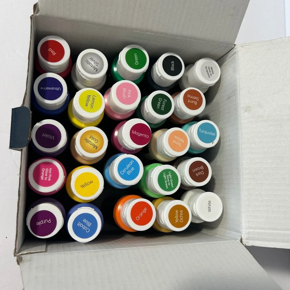 NEW Shuttle Art Outdoor Acrylic Paint Set 25 Colors 2oz Bottles Multicolor Rocks